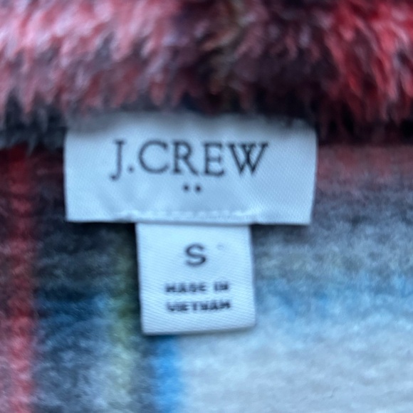 J.Crew Tartan Sherpa Half-zip Pullover Size Small - Picture 4 of 6